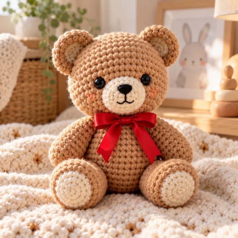 Classic Teddy Bear Crochet Pattern: Easy Amigurumi Bear