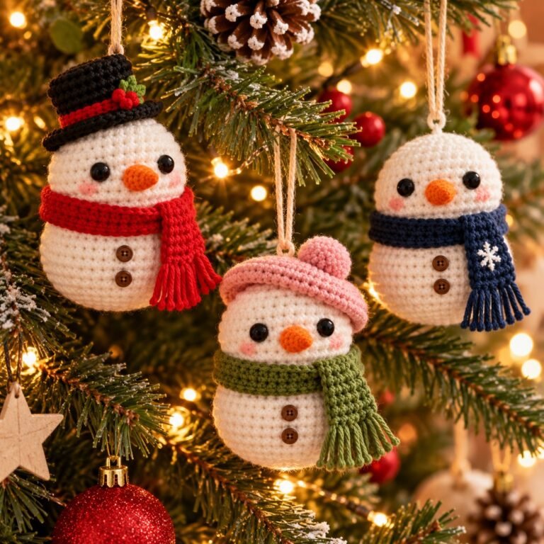 Free Crochet Snowman Pattern: Mini Snowman Ornament + Amigurumi Tips