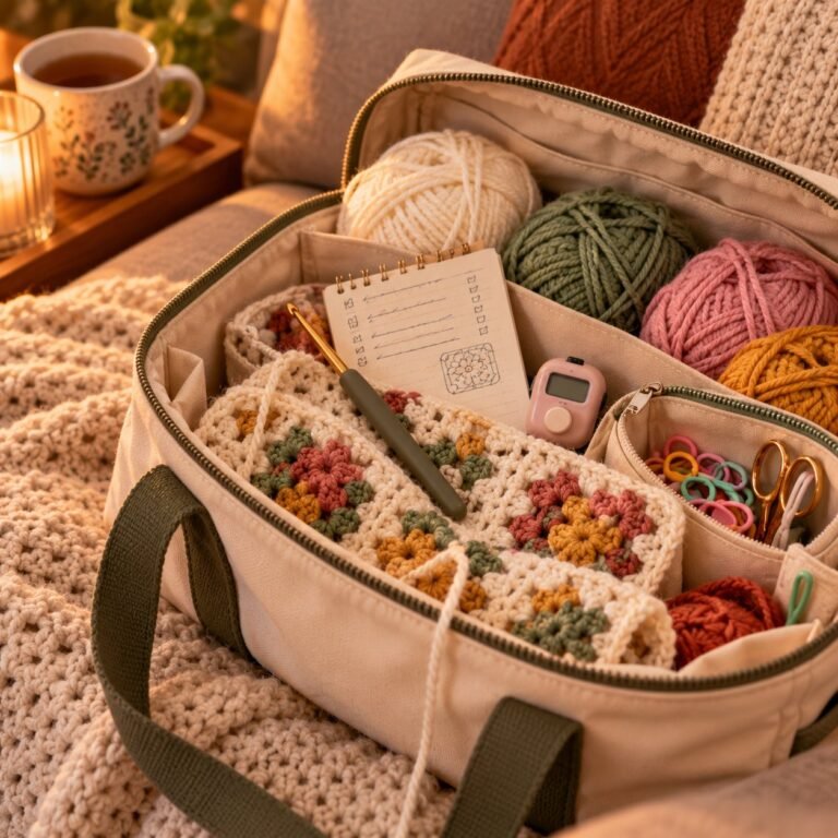 How to Organize Crochet Projects (Free Checklist + Row Tracking Tips)