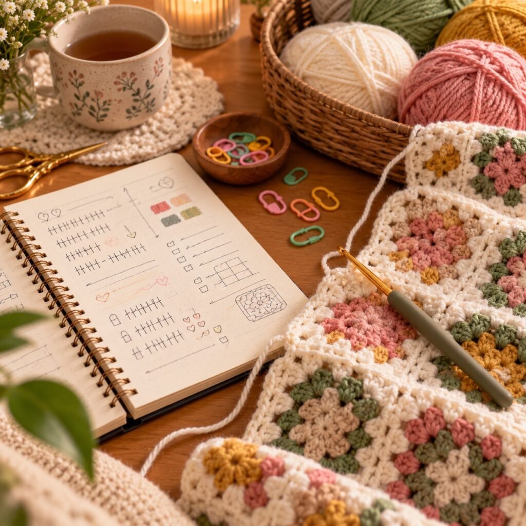 Tally marks: the simplest row tracker there is β organize crochet projects