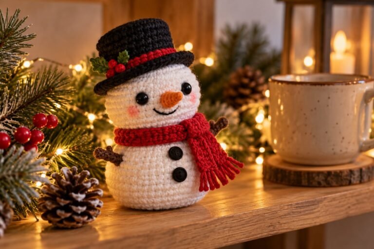 Free Crochet Snowman Amigurumi Pattern (Easy Christmas Project)