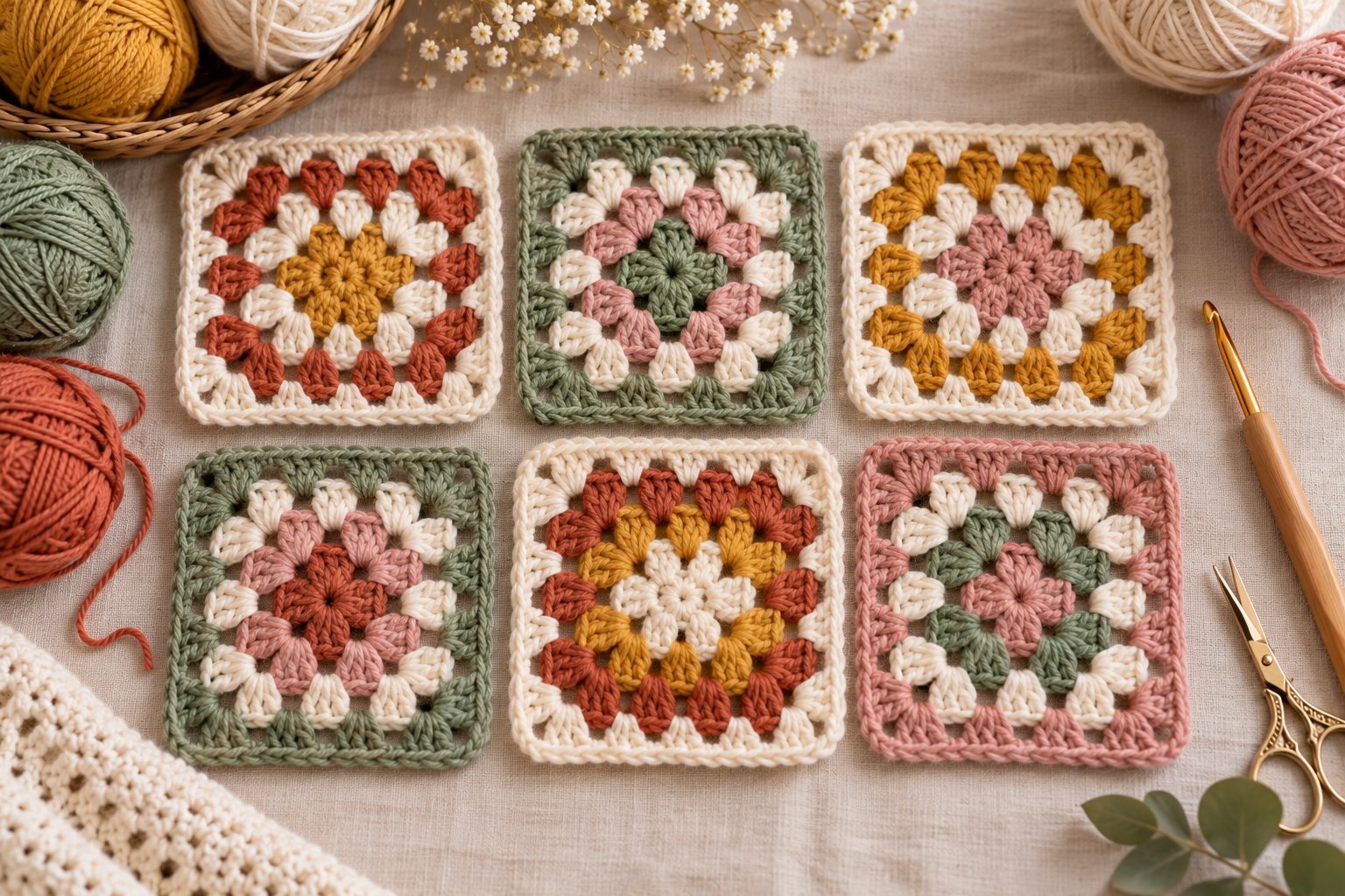 Colorful granny squares