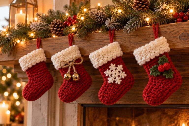 Mini Crochet Christmas Stocking Pattern (Free & Beginner-Friendly)